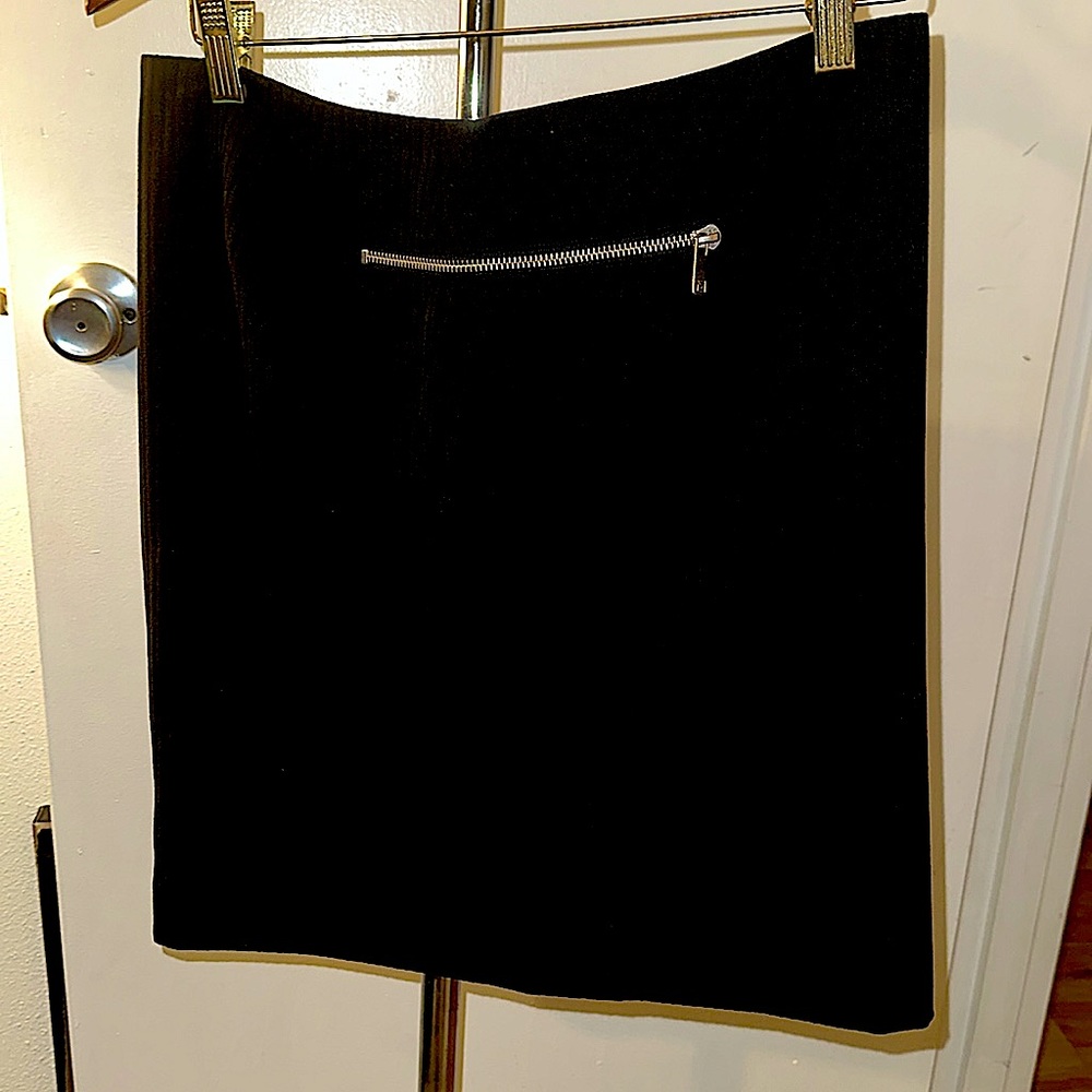 Michael Kors black lined pinstripe skirt